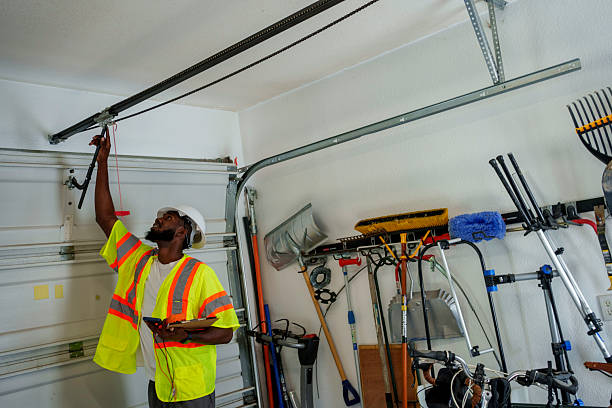 Professional Garage Door Panel Replacement technician working in Redwood City, CA